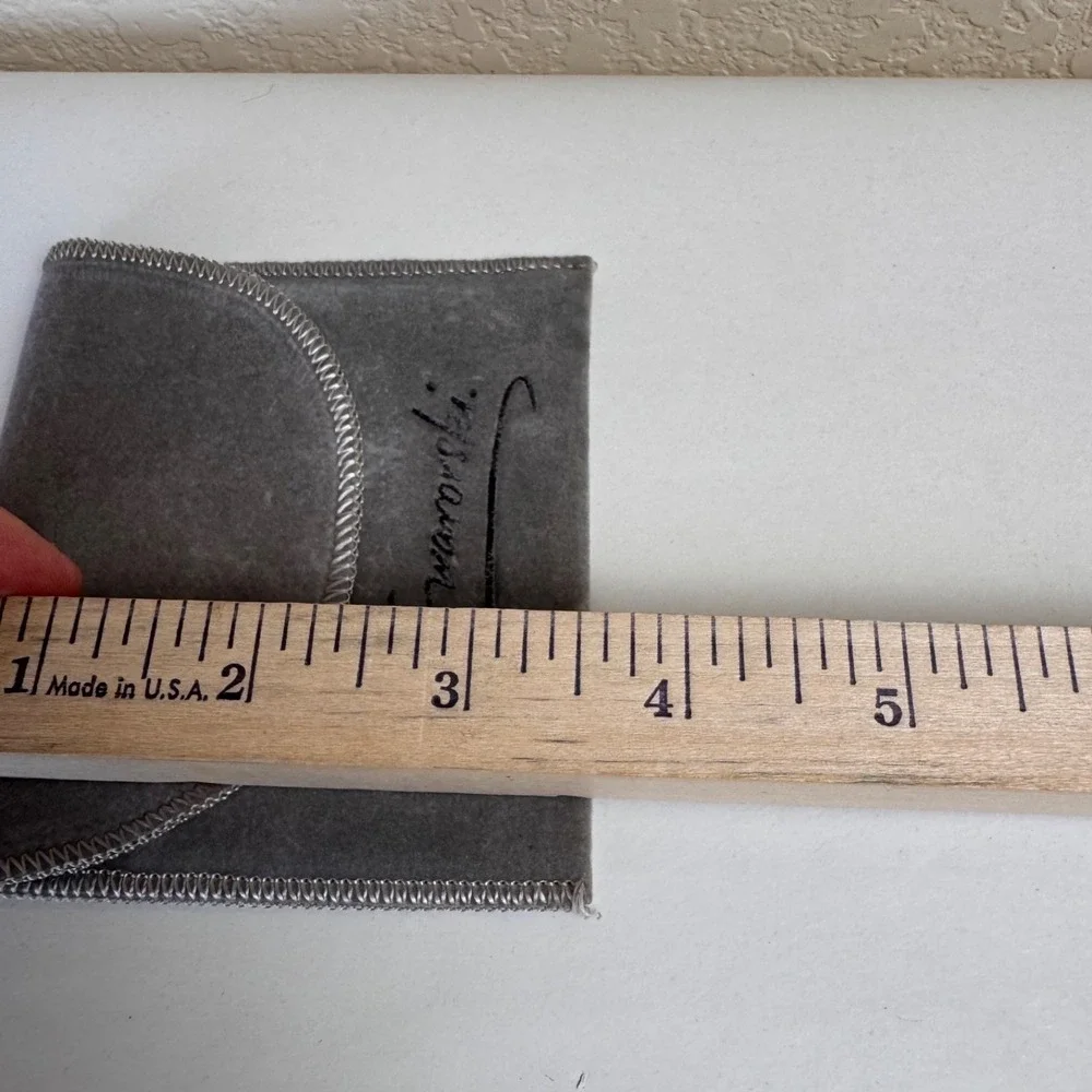 Swarovski Jewelry Pouch Vintage Gray Storage Envelope Dust Bag Empty